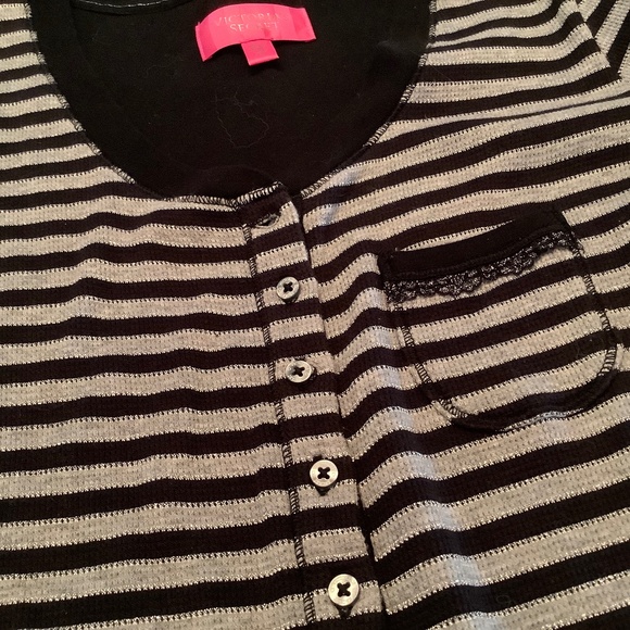 Victoria Secret Black, grey silver knit romper - Picture 3 of 6